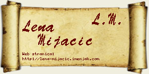 Lena Mijačić vizit kartica